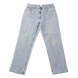 LL. Bean Jeans Mens 35x30 Natural Fit Blue Denim Straight Leg 104731